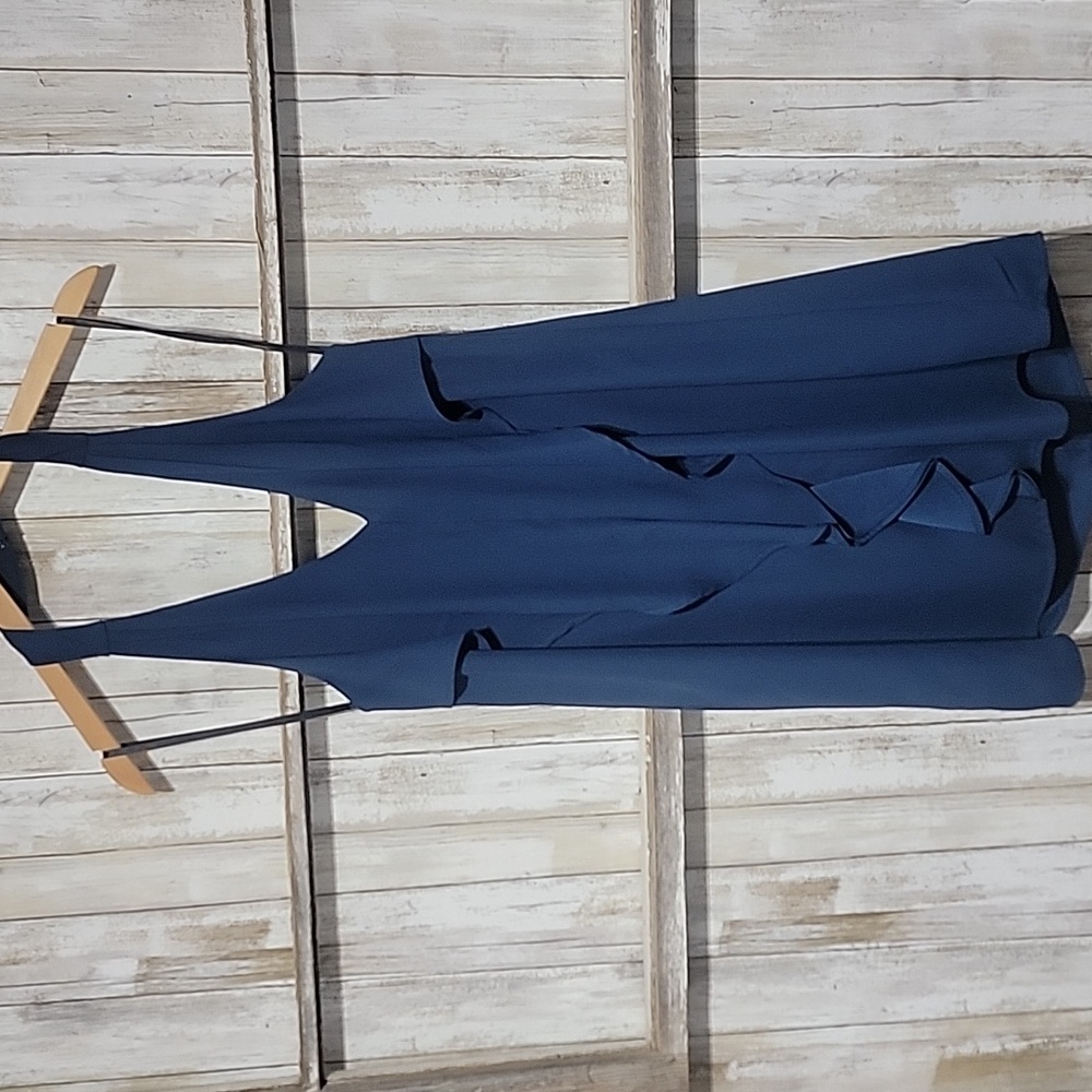 BCBG Generation Blue Halter Ruffled Mini Dress Small - Picture 5 of 8